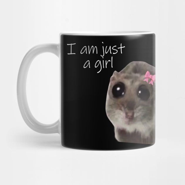 I am Just A Girl Hamster Meme Baby Tee 90s Style Tshirt Weird tshirt Y2k Coquette Aesthetic Funny Tshirt Soft Girl by Hamza Froug